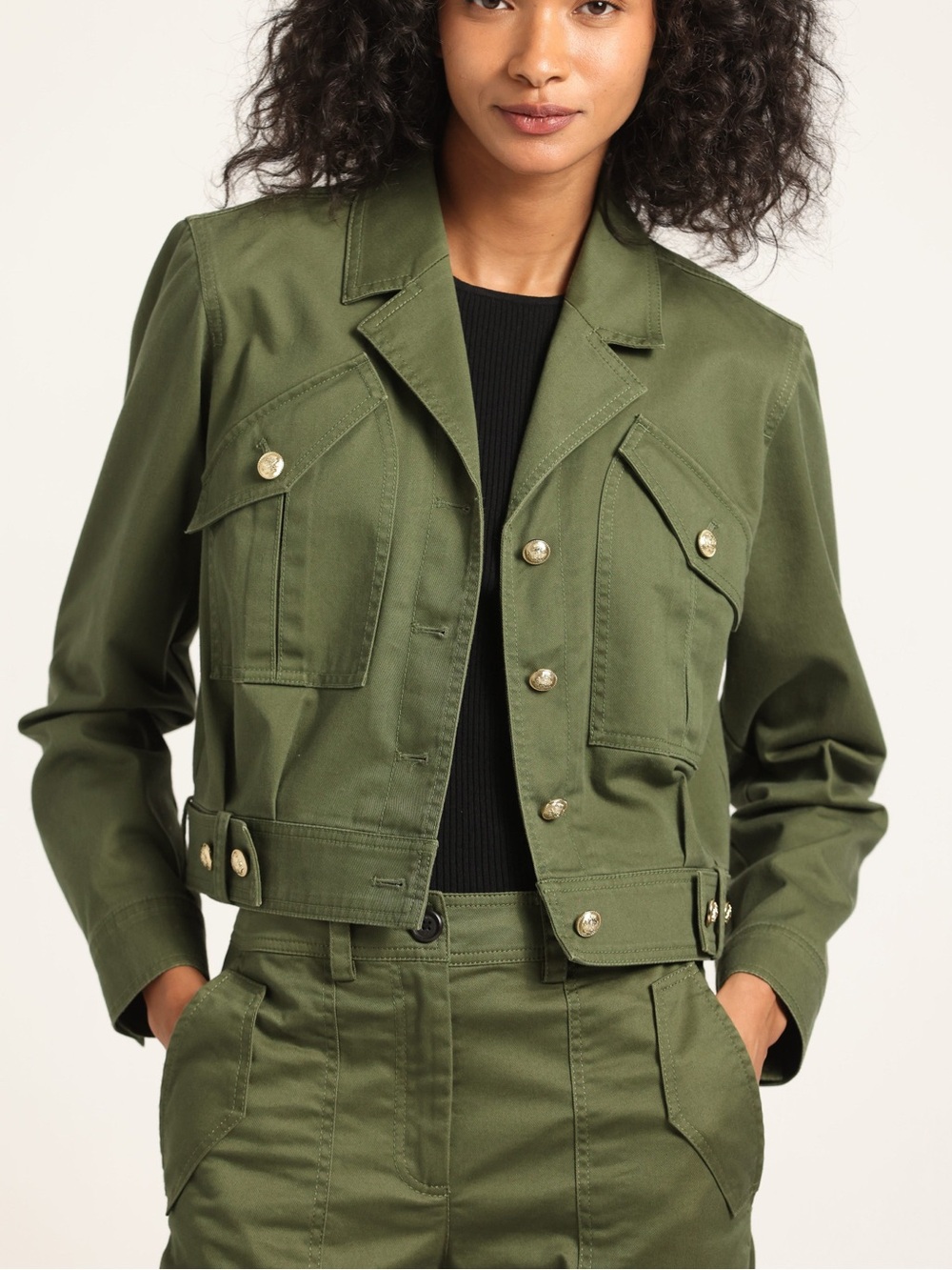 NWT DEREK LAM 10 CROSBY
Celinora Cotton-Blend Twill Utility Jacket